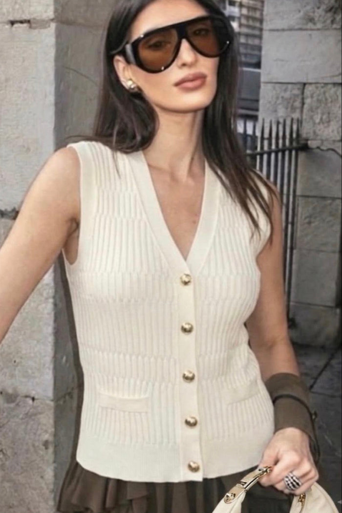 Sienna Ribbed Knit Vest