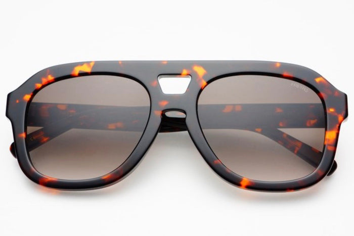 Tortoise Voyager Acetate Unisex Aviator Sunglasses