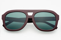 Burgundy Voyager Acetate Unisex Aviator Sunglasses