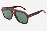 Burgundy Voyager Acetate Unisex Aviator Sunglasses