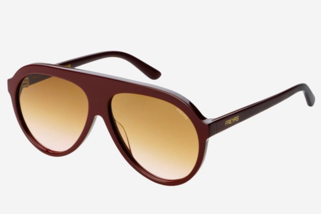 Burgundy Maxwell Aviator Unisex Sunglasses