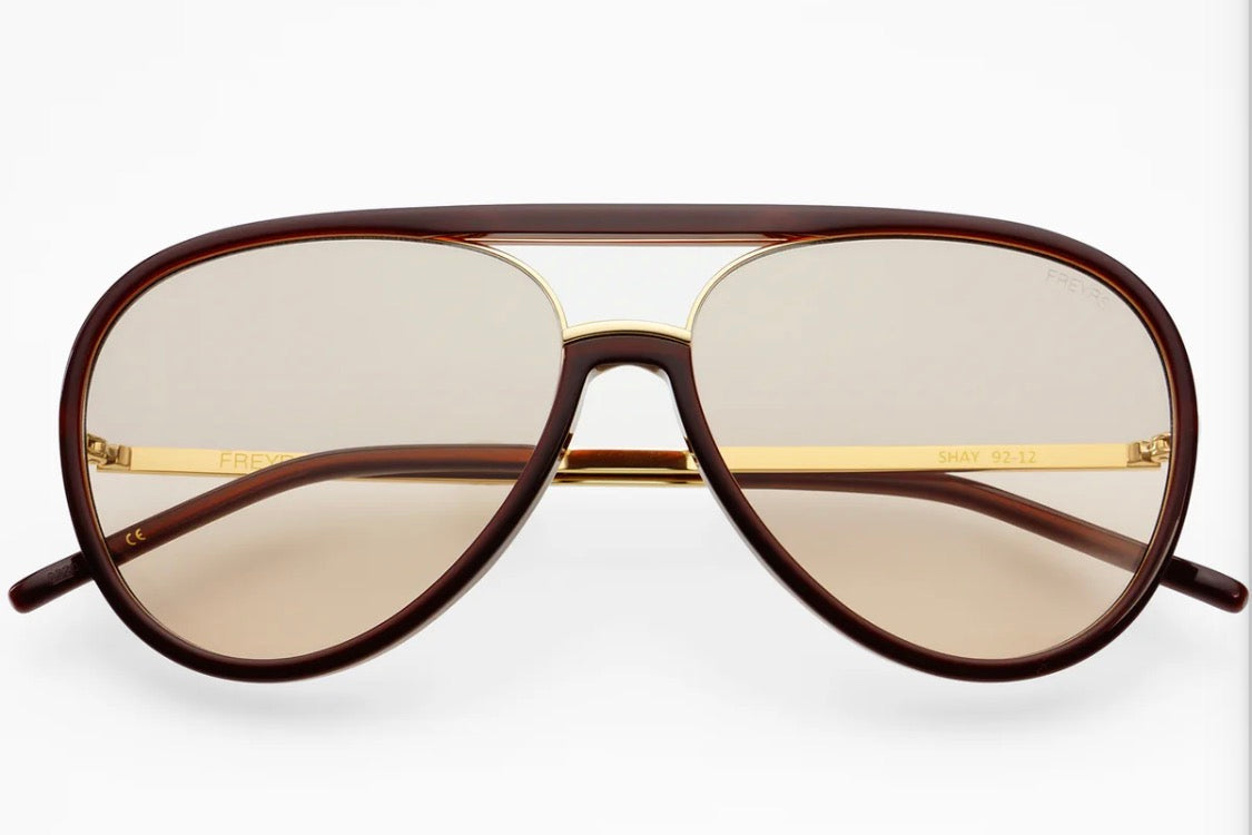 Chocolate Shay Unisex Aviator Sunglasses