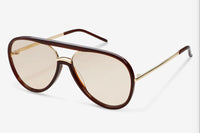 Chocolate Shay Unisex Aviator Sunglasses