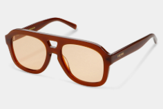 Chocolate Voyager Acetate Unisex Aviator Sunglasses