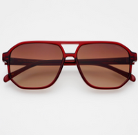 Dark Cherry Billie Unisex Aviator Sunglasses