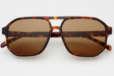 Dark Tortoise Billie Unisex Aviator Sunglasses