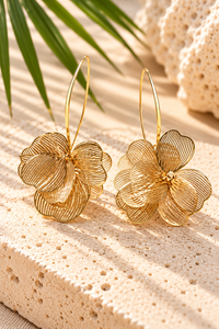 Golden Bloom Statement Earrings