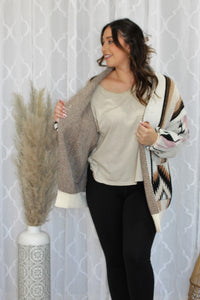 Tribal Pattern Oversized Sweater