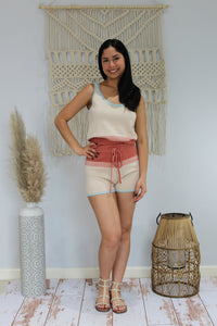 Knit Sunset Colored Short Set